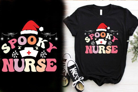 Christmas Spooky Nurse T-Shirt Design Review