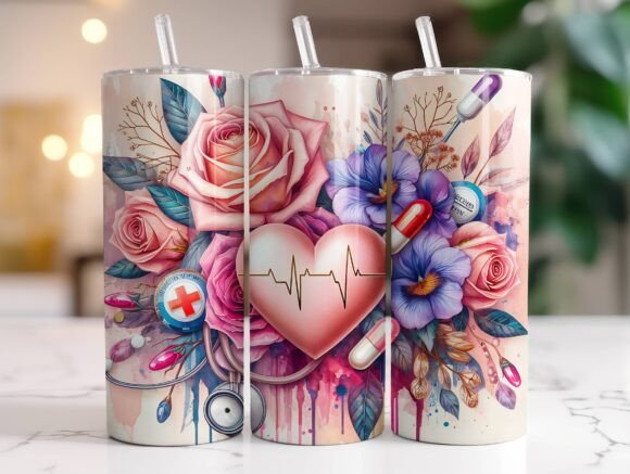 Evaluating a Nurse Tumbler Wrap Design for Embroidery
