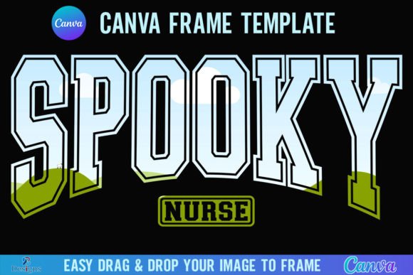 Halloween Spooky Nurse Canva Frame Fall