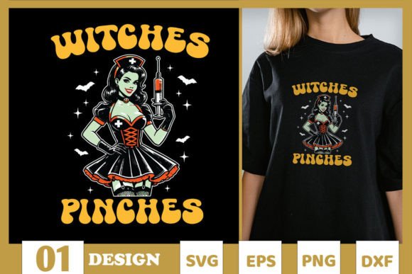 Witch Nurse PNG: A Halloween Embroidery Asset Worth the Stitch